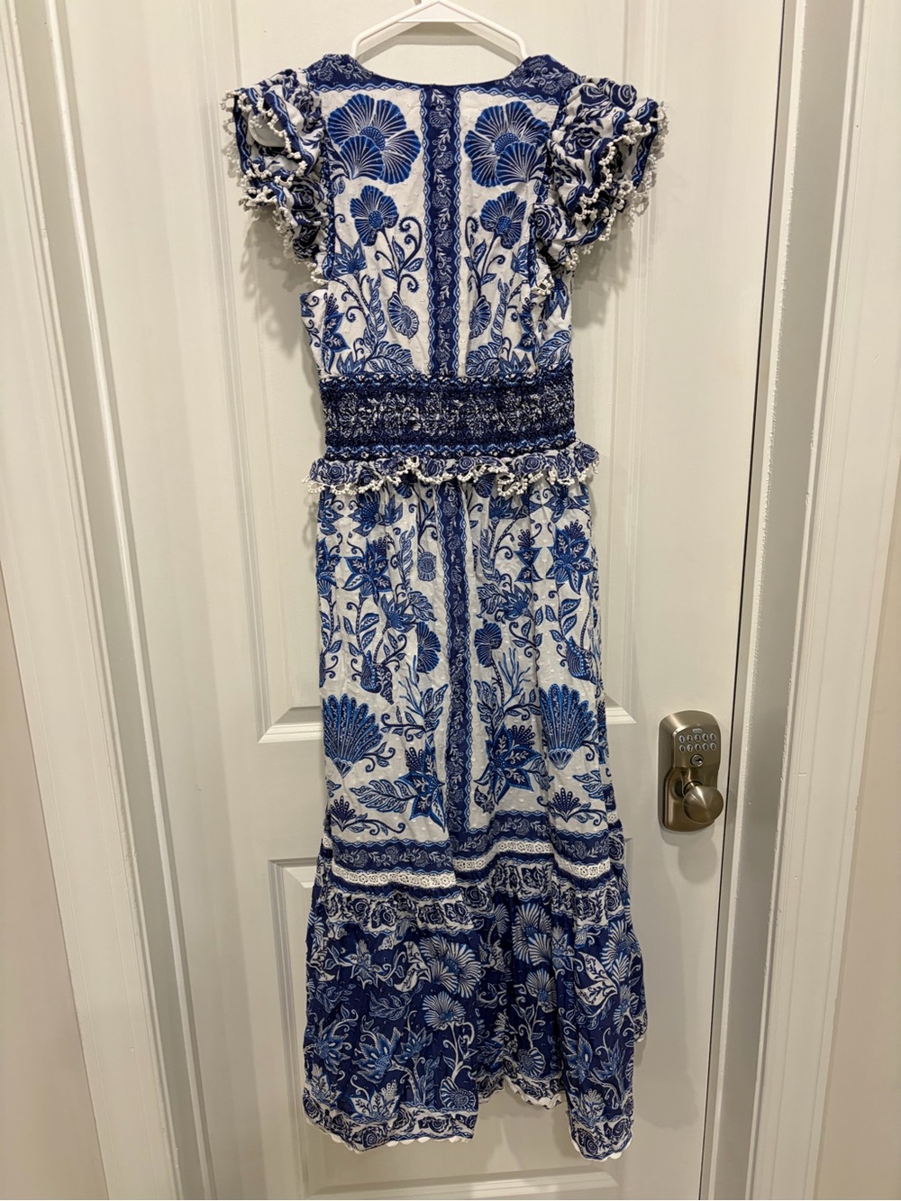 FARM Rio Blue and White Floral Maxi Dress - Picture 5 of 8